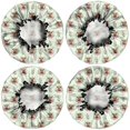 thumbnail image 2 of Shower Caps,Green Highland Cow Flower Pattern Waterproof Shower Cap for Women 4 Pieces,Double Reusable Hair Cover for Shower PEVA Elastic Stretch Hem, 2 of 7
