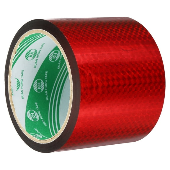 Washi Prism Tape 80mm Wide Holographic Color for Holiday Packaging and Decoration, Red