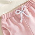 thumbnail image 4 of yboeqw Baby Girl Fall Outfit Set Kid's Winter Cute Embroidered Long Sleeve Sweatshirt Top Pants 2 Piece Clothing for 1t 2t 3t 4t,Size 2-3 Years, 4 of 6