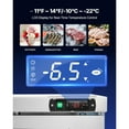thumbnail image 4 of KFFKFF 60" W Commercial Freezer, 14.8 Cu.Ft Worktop Freezers Undercounter with LED Auto Lighting and Lockable Door, 2 Doors Food Freezing Prep Worktable, 4 of 9
