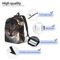 thumbnail image 4 of Vsdgher Pilot Cat In Vintage Plane Print Canvas Backpack Travel Rucksack Unisex Knapsack 15.7/17.7Inch Laptop Backpack for Work,College -Medium, 4 of 5