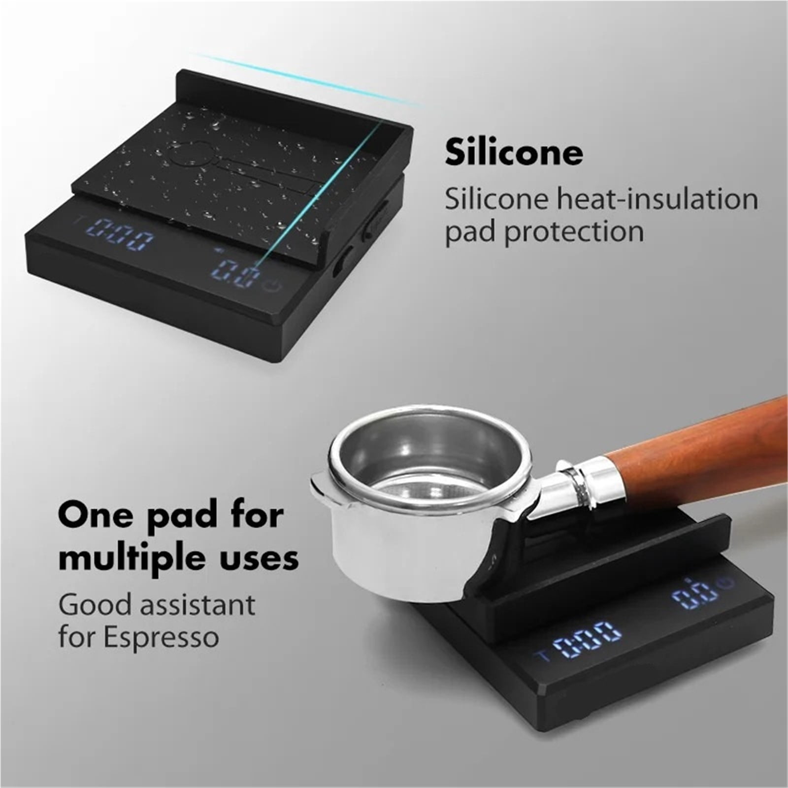 Kitchen Coffee Scale Digital Scale with Timer Rechargeable Electronic Precision Espresso Accessory Barista Tool