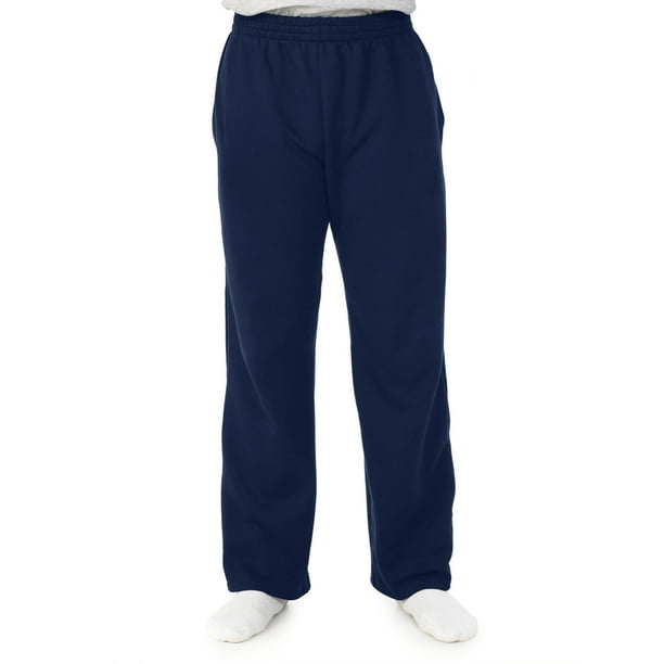 Fruit of the Loom Mens Big and Tall Pocketed Open Bottom Sweatpants