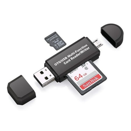3-in-1 USB 2.0 Portable Card Reader Micro USB OTG to USB 2.0 Adapter for Android Phone Tablet PC With OTG