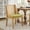 Olive Green1, variant on Rattan Dining Chairs, Solid Wood Frame with Decorative Armrests, Linen Upholstered Seat, Rustic Wooden Style Side Chairs for Kitchen, Dining Room, Living Room,Beige