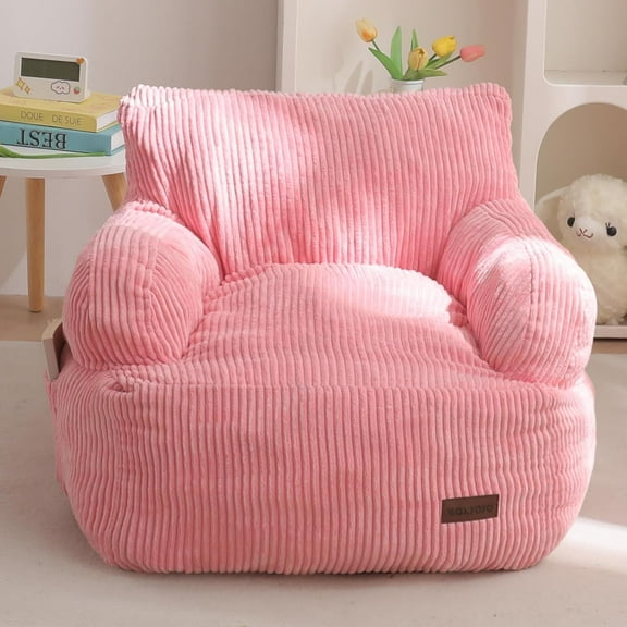 Bean Bag Chair, Stuffed Bean Bag Sofa with Filler Bean Bag Chair for Boys and Girls, Lazy Sofa with Pocket Floor Chair for Gaming, Reading