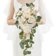 thumbnail image 1 of Ramo de boda Serwalin, 25 cm, rosas champán y dalias, 1 of 7