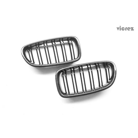 - Vicrez BMW 5 Series F10 F11 2011-2016 Carbon Fiber Kidney Grille - vz100382