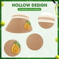 thumbnail image 3 of Sombrero de paja con protección solar de 50-54 cm de circunferencia, sombrero de verano para mujer, lindo sombrero de copa vacío con forma de fruta, sombrero para el sol para niños, estilo tipo:, 3 of 5