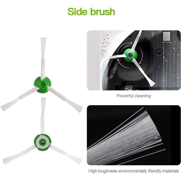 Accesorio oficial - Kit de mantenimiento para Roomba serie e e i - 3 cepillos laterales - 3 filtros de alta eficiencia - 1 par de cepillos de extracción de silicona antienredos, ShuxiuWang 8390613412188