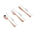 thumbnail image 3 of Efavormart 30 Pack Metallic Blush-Rose Gold Heavy Duty Plastic Silverware Set, Disposable Cutlery Set - 7" & 8" for Wedding, Birthday, Upscale Occasions, Special Events, Hotels, Restaurants, 3 of 10