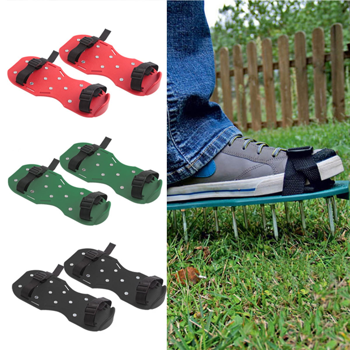 Travelwant Lawn Aerator Shoes for Grass,Aerator Tools Revives Lawn ...