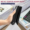 Excefore Metal Stapler Heavy Duty 50 Sheet Capacity With 2000 Staples And Staple Remover, Full Strip Staplers For Desk, No Jam, Non-Slip Office Stapler With Staples For Office & Classroom, Black