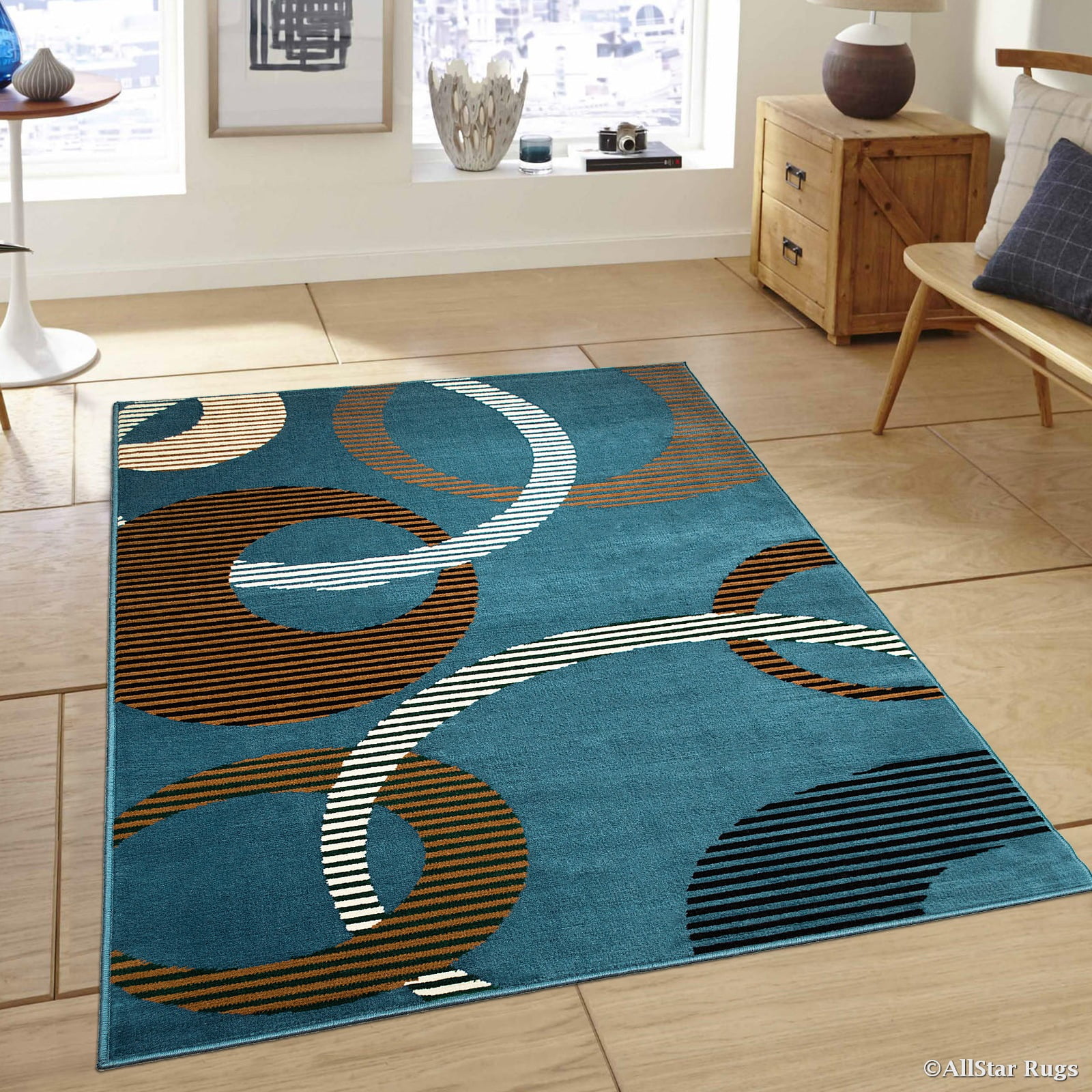 Allstar Light Blue Area Rug. Contemporary. Abstract. Traditional