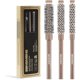 thumbnail image 1 of wonima11 3 Pieces Small Round Brush Set, 3/7 1/2 5/8 Inch Barrel HairBrush for Blow Drying, Soft Bristles Style Volumize Hair Brush for Women Men Short Hair, Bangs, Roots, Curling, Straight, 1 of 1