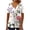 (DT 4)Multicolor, variant on Women's Print Summer Plus Size Daily Tops Short Sleeve Tunic Top Casual Lightweight Pullover Loose Fit Breathable with V-neck Button Pleats