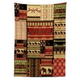 thumbnail image 3 of Ambesonne African Tablecloth Rectangular Table Cover, Patchwork Style, 60"x84", Red Green Black, 3 of 4