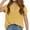 Yellow, variant on Aofany Girls Solid Color Shirt Kids Button Up Short Sleeve Lapel Collar Tops 3-14 Years Toddler Girls Loose Fit Shirt