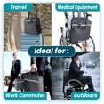 thumbnail image 4 of WEYRAL Large Wheelchair Bag - Hanging Storage Backpack for Wheelchairs, Wheelchair Accessories with Adjustable Straps, Black, 4 of 7