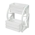 thumbnail image 3 of Sunnydaze Rustic Wagon Wheel 19" x 14.75" x 23.5" 2-Tier White Wooden Plant Stand, 3 of 7