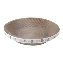 Halloween Sale Clearance Cat Scratcher Cardboard, Oval Cat Scratch Pad Bowl Nest for Indoor Cats, Round Cat Scratching Board Corrugated Lounge Cat Bed, Furniture Protector for Couch(Khaki, Large)