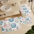 thumbnail image 6 of 4PCS Shower Curtain Sets with Bathroom Sets and Rugs Decor Summer Brown Duck Camouflage Shower Curtain Sets with Non-Slip Rug Toilet Lid Cover U-Shaped Mat with Hooks 72"x72", 6 of 7