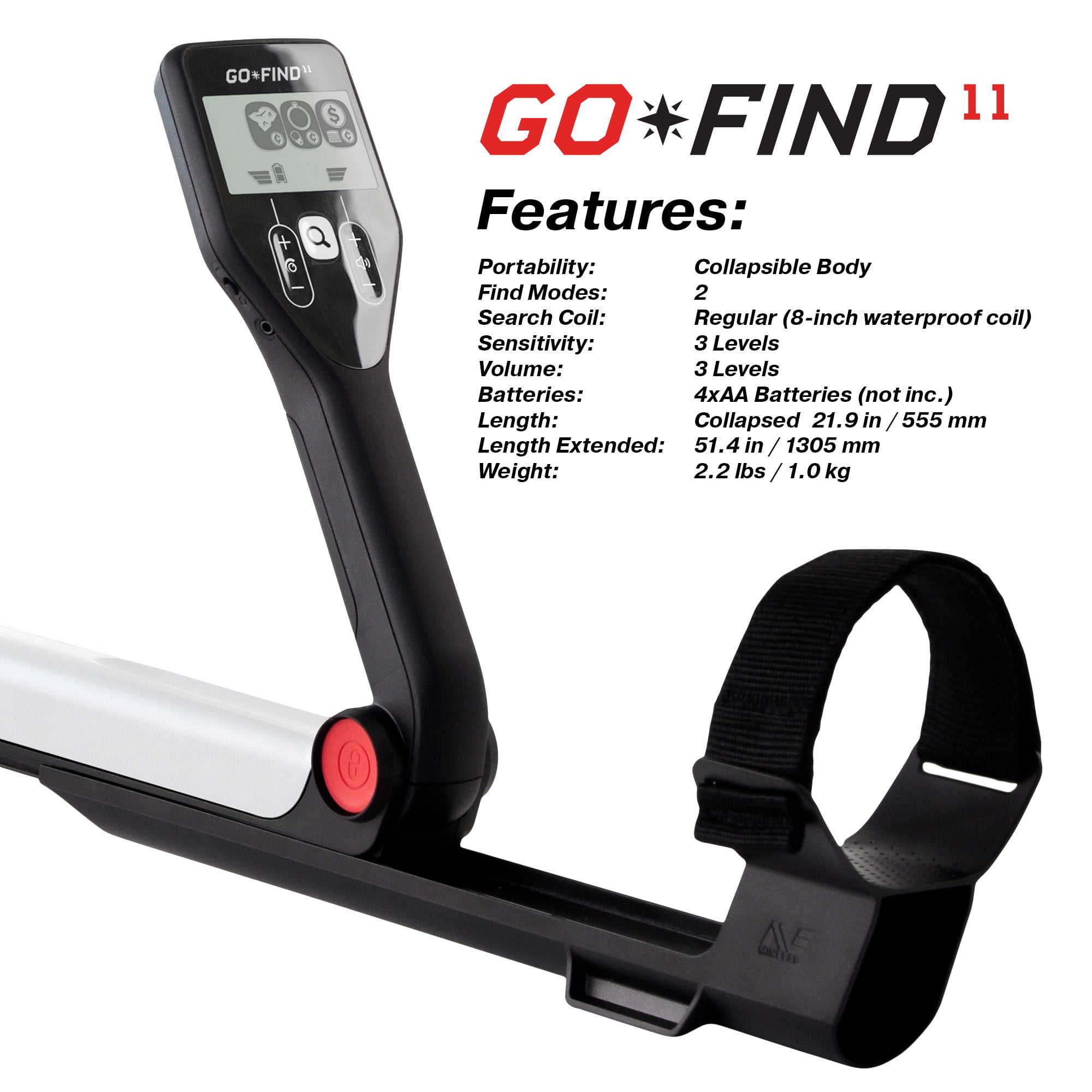 Minelab GO-FIND 11 Metal Detector with PRO-FIND 20 Pinpointer