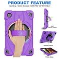 thumbnail image 4 of Dteck Case for Samsung Galaxy Tab A7 Lite 8.7-inch T220 T225,Heavy Duty 3-Layer Protection Rotating Stand Case Shockproof Armor Hard Cover with Shoulder Strap for Galaxy Tab A7 Lite 8.7-inch,Purple, 4 of 7