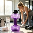 thumbnail image 7 of LEHOZIHEQ Dumbbell Shape Water Bottle, Portable Weight Water Bottles, Dumbbells Travel Cup, Eco-Friendly Cup for Gym, Yoga, Running, Outdoors, Cycling, and Camping, 7 of 7