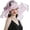 Pink, variant on Women Hats Organza Butterfly Decoration Wide Brim Occasion Event Derby Church Dress Sun Hat