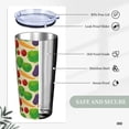 thumbnail image 6 of Kll Vegetable Stainless Stainless Steel Vacuum Insulated Coffee Cup 20 Oz Lids And Straws,1 Metal Straws,1 Cleaning Brush, 6 of 9