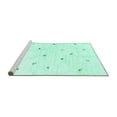 thumbnail image 2 of Ahgly Company Machine Washable Indoor Rectangle Solid Turquoise Blue Modern Area Rugs, 2' x 5', 2 of 4