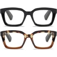 thumbnail image 1 of Lunettes de Lecture pour Femmes Style Oprah Lecteur Carré avec Charnière à Ressort Blocage de Lumière Bleue pour Dames, 1 of 7