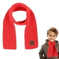 thumbnail image 2 of Splozh Winter Scarf Toddler Children's Scarves Warm Scarves Girls' Thick Scarves Knitted Boys and Girls Baby Scarves Autumn and Winter Red,One Size, 2 of 4
