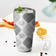 thumbnail image 3 of 30oz Pawprints Argyle Tumblers Stainless Steel Tumbler with Lid and Straw,Vacuum Insulated Double Wall Travel Tumbler Cups Mug with Cleaning Brush for Coffee,Tea, 3 of 7