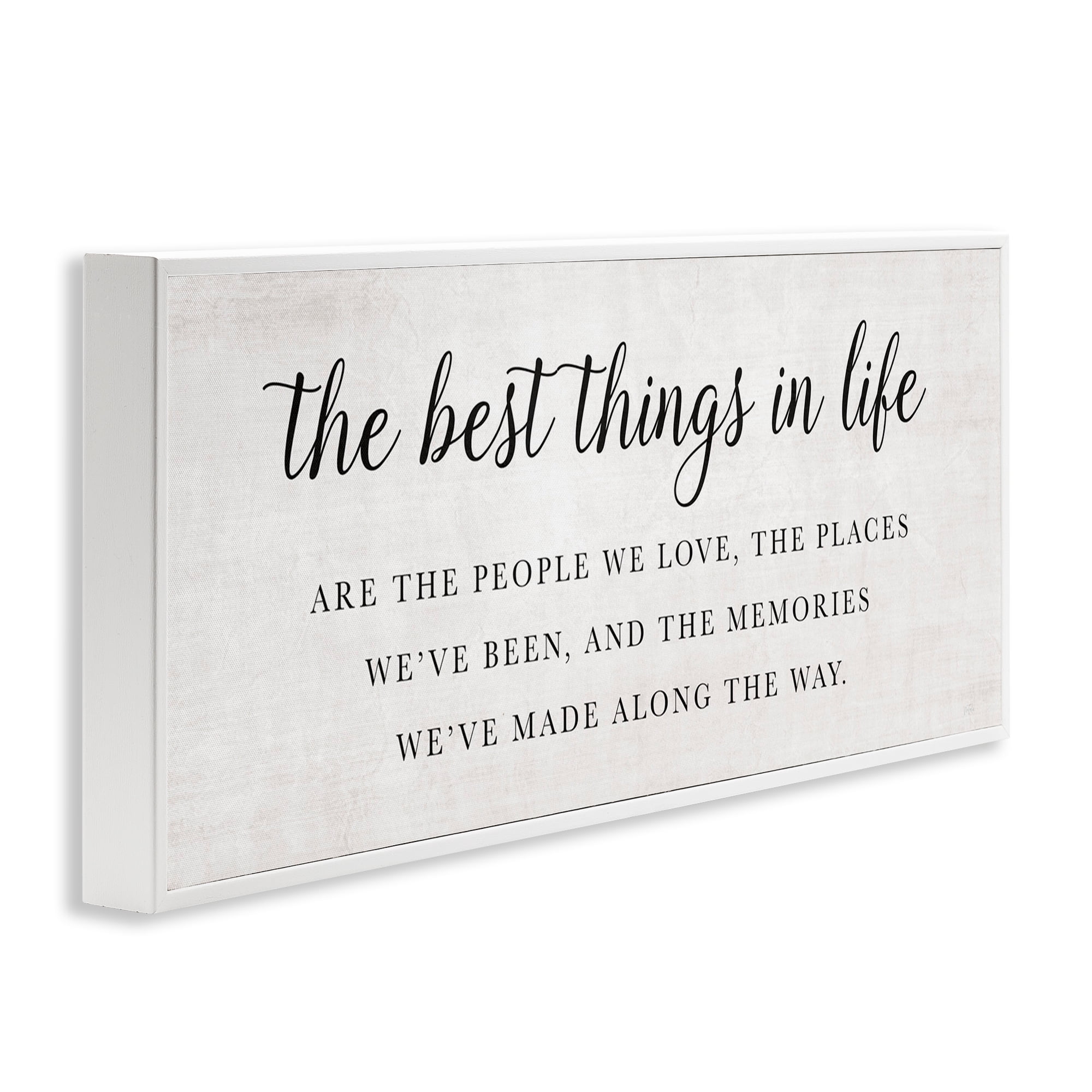 Stupell Industries Best Things In Life Uplifting White Framed Giclee Art, design by Natalie Carpentieri