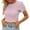 Purple, variant on Ruyang Crop Tops for Women, Women's Summer Cropped T Shirt Street Popcorn Open Navel Short Sleeved Top Womens Hiking