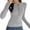 Gray, variant on ShiShine Womens Long Sleeve Henley Shirts Fall Clothes Fitted Casual Work Basic Cute Tops Button V Neck Tee T-Shirts