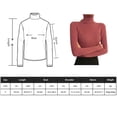 thumbnail image 5 of SEARCHI Women Turtleneck Fall Winter Long Sleeve Warm Soft Knitted Pullover Sweater Tops Solid Color Warm Tight Sweater, 5 of 5