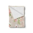 thumbnail image 2 of Birdhouse Soft Flannel Fleece Throw Blanket, Pastel Tone Nests Floral Ornaments Covered in Snow, Cozy Plush for Indoor and Outdoor Use, 50" x 70", Multicolor, by Ambesonne, 2 of 5