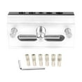 thumbnail image 2 of figatia Dowel Jig for Straight Holes Set Tool Versatile Adjustable Width 0.4inch-2.3inch Drill Jig with 6 Guide Bushings Silvery, 2 of 8