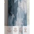 thumbnail image 5 of Blue Teal Sheer Curtains 84 Inch Length 2 Panels Set, Modern Oil Painting Vintage Abstract Voile Window Treatment Rod Pocket Curtains Sheers Drapes for Bedroom/Living Room/Kitchen 52"x84"x2, 5 of 7