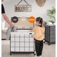 thumbnail image 2 of Laundry Hamper with Heavy Duty Caster Wheels; 3 Sections Clothes Lid; 132L Basket Removable Liner Bag; Sorter Metal Handle (White), 2 of 3