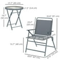 thumbnail image 3 of Outsunny Ensemble Bistro de Patio 3 Pcs, Ensemble de Chaises Pliantes d'Extérieur et Table, 3 of 10