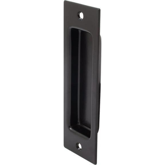 Sliding Door Flush Pull, 6-1/2 Inches, Matte Black by Stone Harbor Hardware