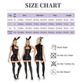 thumbnail image 6 of Aivtalk Womens Bodycon Lingerie Costume PU Leather Bodysuit Dress Shiny Metallic Faux Patent Wet Look Leotard Zipper Front Slim Fitted Tank One Piece Vest Clubwear Black L-XL, 6 of 6