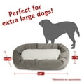 thumbnail image 5 of Majestic Pet Sherpa Villa Velvet Bagel Pet Bed for Dogs, Calming Dog Bed Washable, Extra Large, Vintage, 5 of 5