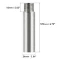 thumbnail image 2 of Brazo de extensión para cabezal de ducha Uxcell de acero inoxidable 1/2PT macho a 1/2PT hembra, acoplador de tubo fundido de 120mm, 2 of 6