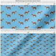 thumbnail image 2 of Soimoi Blue Cotton Poplin Fabric Horse & Dot Animal Print Fabric by the Yard 42 Inch Wide, 2 of 7