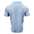 thumbnail image 5 of 3XLT Men's Polo Shirts With Pocket Summertime Fashion Elasticity Casual Loose Zipper Lapel Short Sleeve, 5 of 9